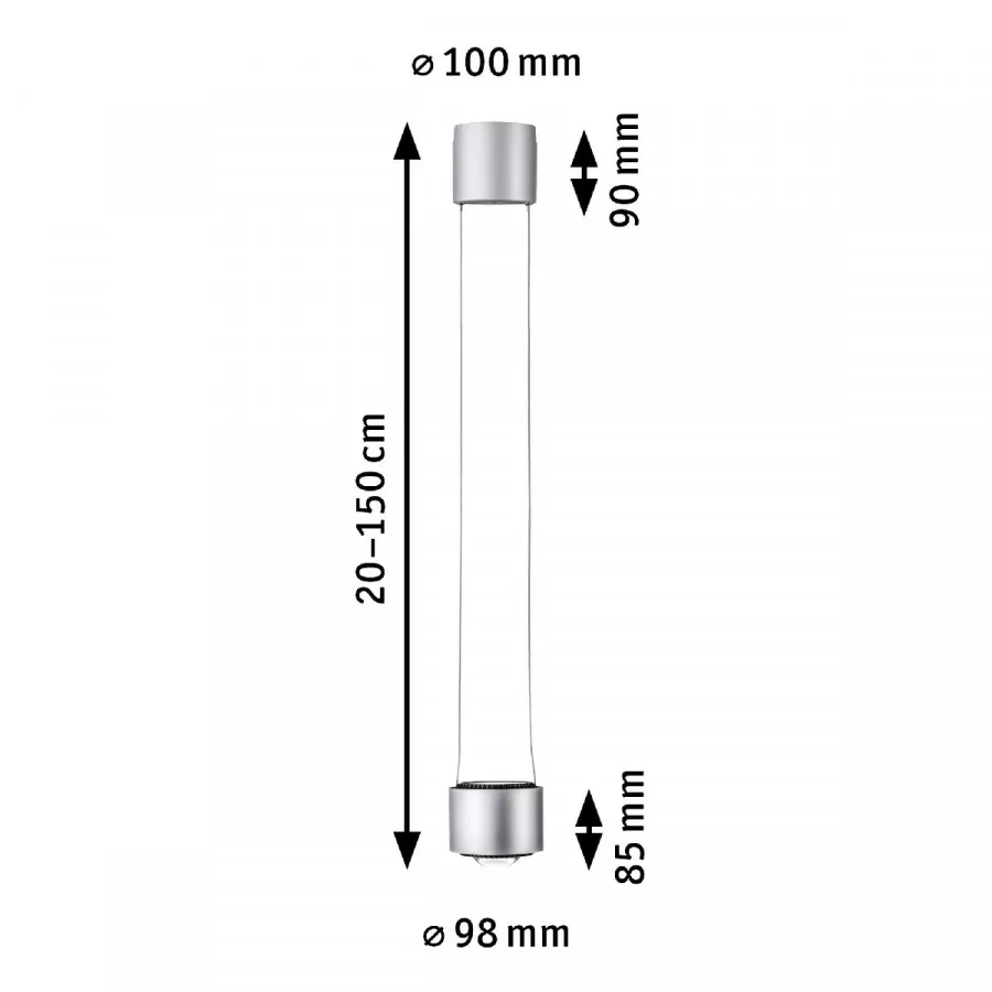Paulmann 95520 URail LED Pendel Aldan 1-flamming 1x13W Schwarz/Chrom matt dimmbar_8 Paulmann 95520 URail LED Pendel Aldan 1-flamming 1x13W Schwarz/Chrom matt dimmbar_8