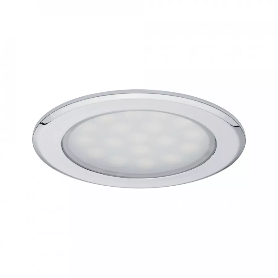 Paulmann 99920 LED Möbel Einbauleuchte rund 2er-Set Chrom