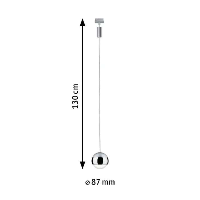 Paulmann 95457 URail LED Pendel Capsule II 6W Chrom matt dimmbar