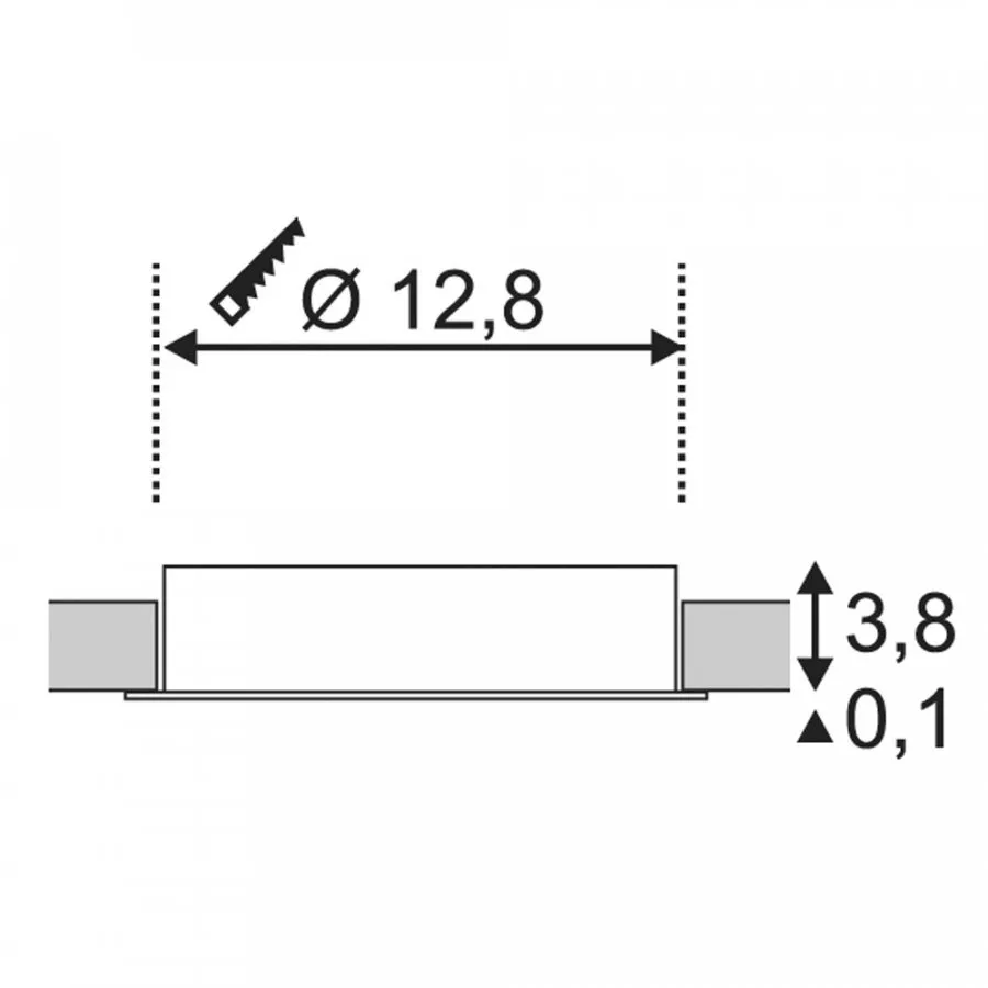 SLV Occuldas 14 Einbauleuchte LED 15W 3000K indirekt weiß