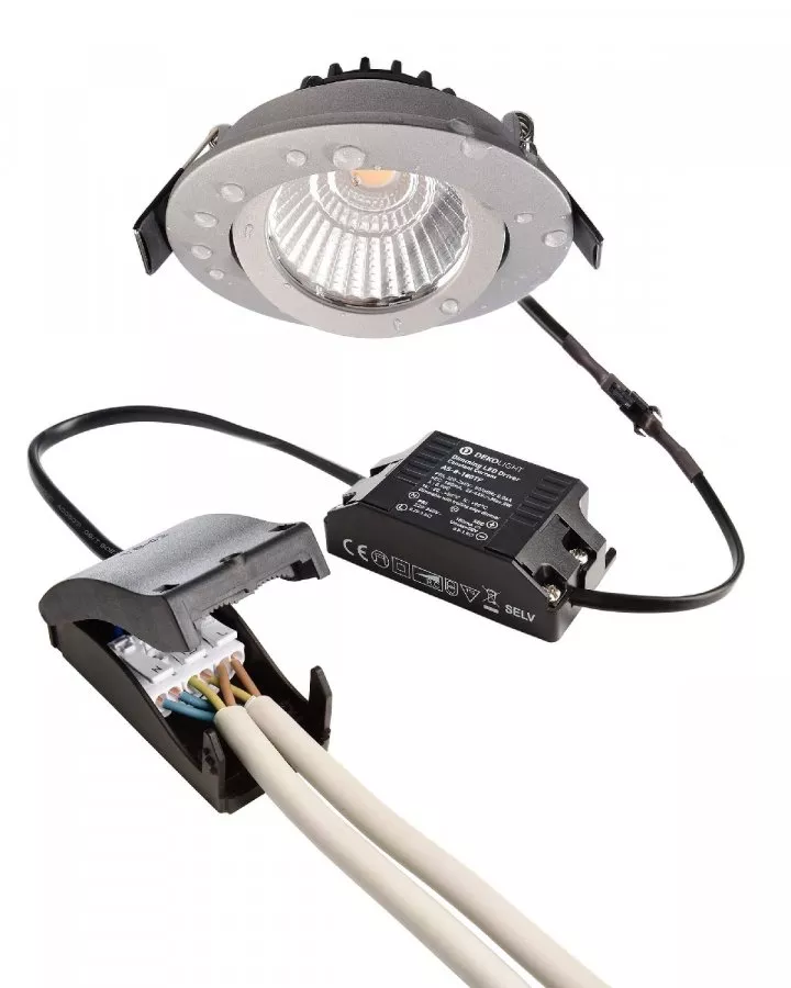 Deko-Light LED Deckeneinbauleuchte Dione IP44 8,5W 800lm dimmbar 4000K Silber 565399