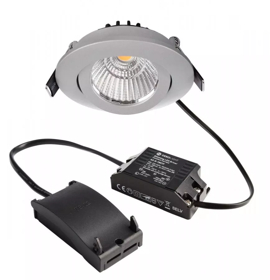 Deko-Light LED Deckeneinbauleuchte Dione 230V 8,5W 700lm dimmbar 3000K Silber 565356