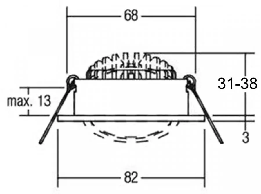 Deko-Light LED Deckeneinbauleuchte Dione 230V 8,5W 700lm dimmbar 3000K Silber 565356