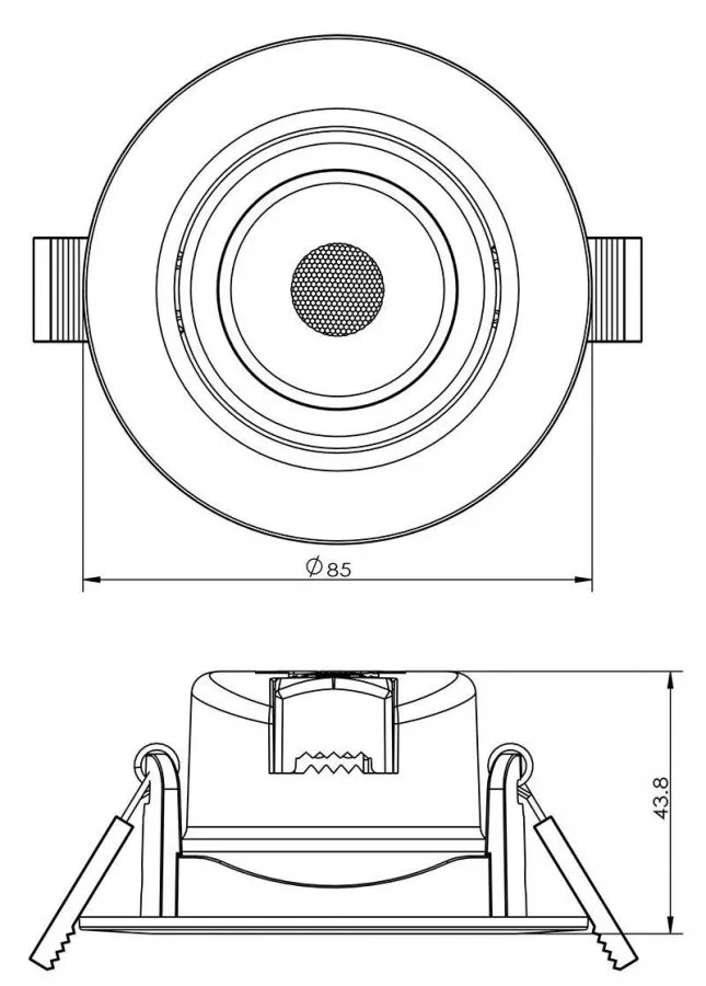 Deko-Light LED Deckeneinbauleuchte SMD-68 6,5W 510lm dimmbar 2700K Weiß 565337