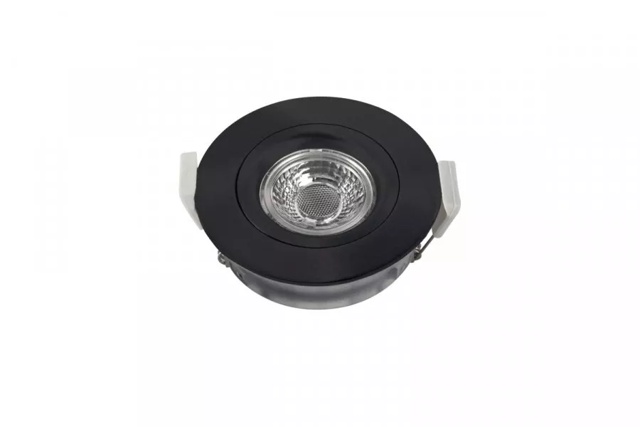 Heitronic LED Einbaustrahler DL6809 7W 525lm schwarz mit dimm to warm Funktion