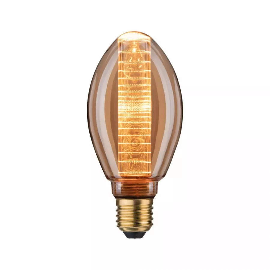Paulmann 28828 LED Vintage-Birne B75 Inner Glow 3,6W E27 Gold mit Innenkolben Ringmuster dimmbar