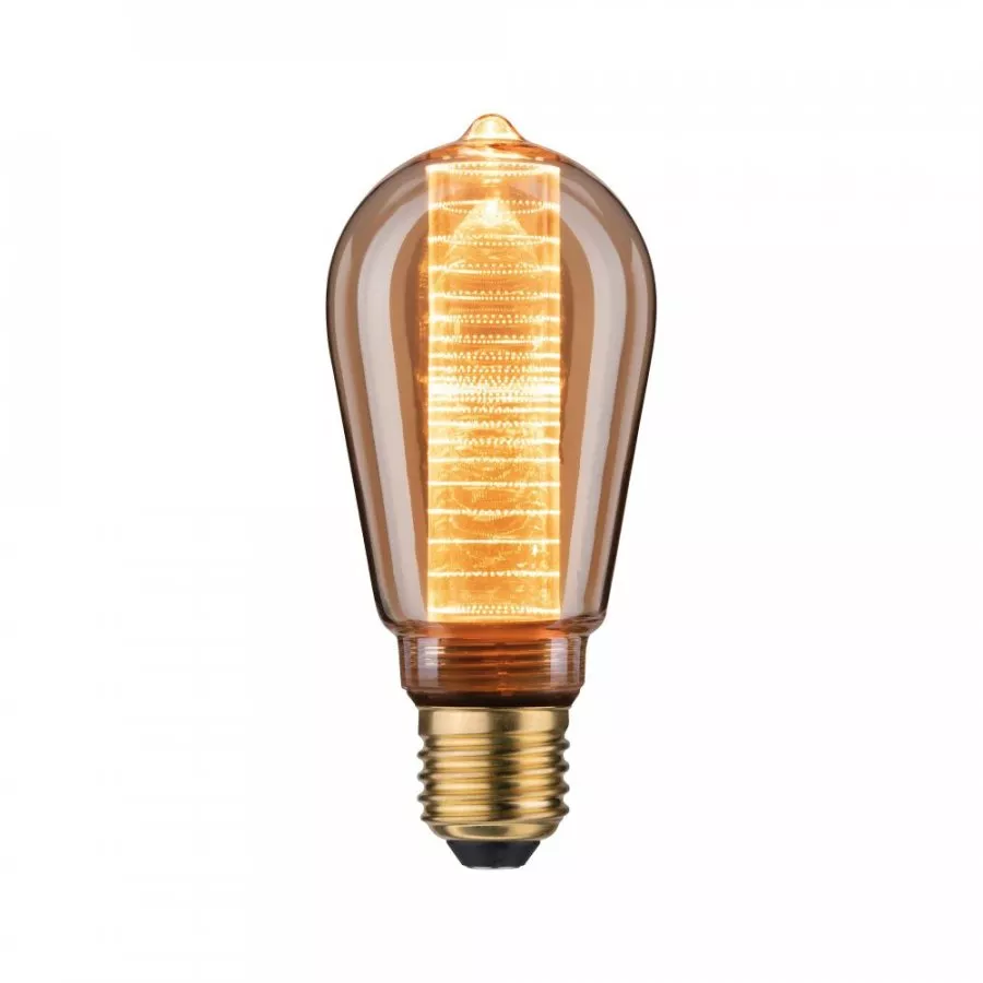 Paulmann 28830 LED Vintage-Kolben ST64 Inner Glow 3,6W E27 Gold mit Innenkolben Ringmuster dimmbar