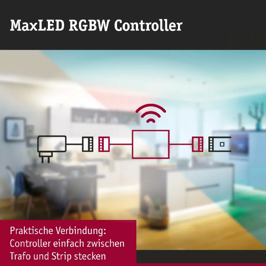 Paulmann 70526 MaxLED Controller RGBW inkl. IR-Remote DC 24V max. 144W Weiß