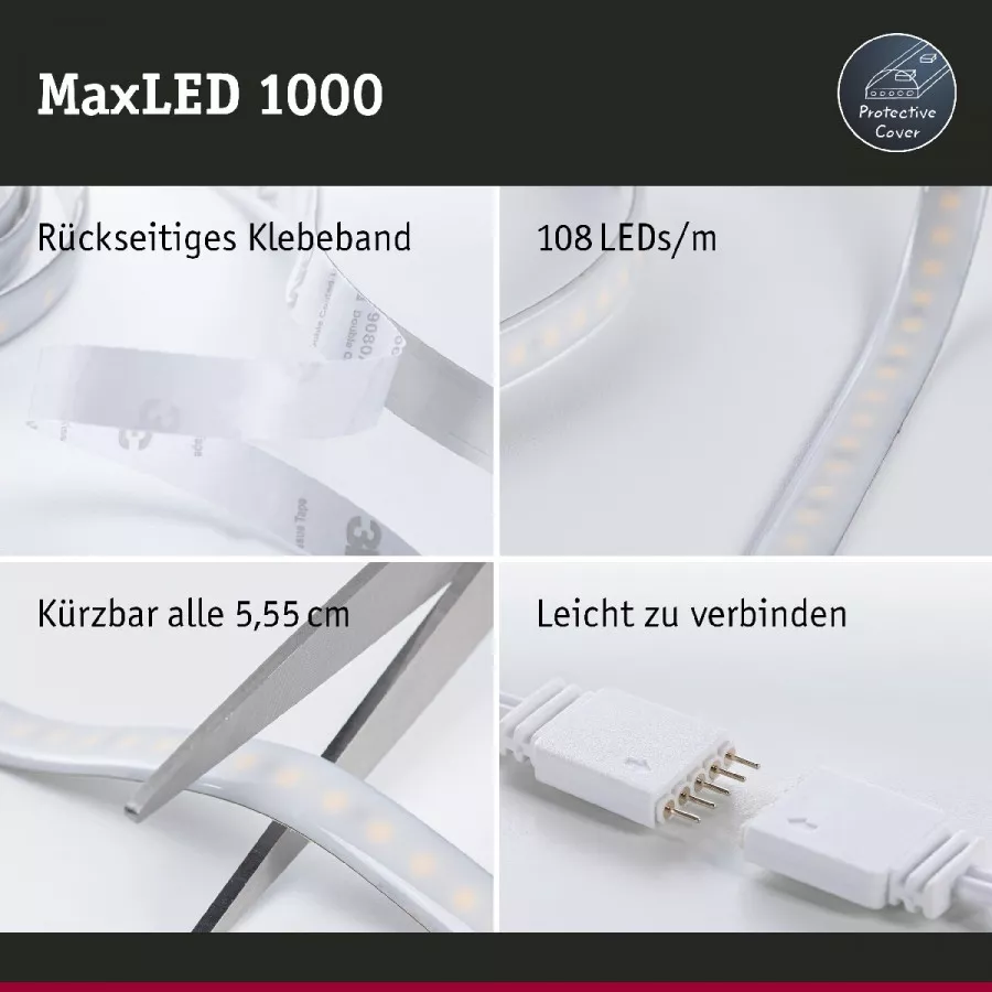 Paulmann 70532 MaxLED 1000 LED Strip Tunable White Basisset 3m IP44 32W 1020lm/m 108LEDs/m Tunable White 60VA