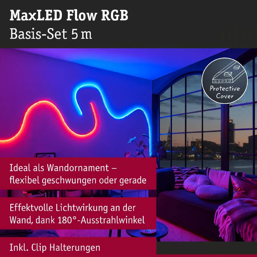 Paulmann 70967 MaxLED Flow LED Strip RGB Basisset 5m 43W 270lm/m RGB 75VA