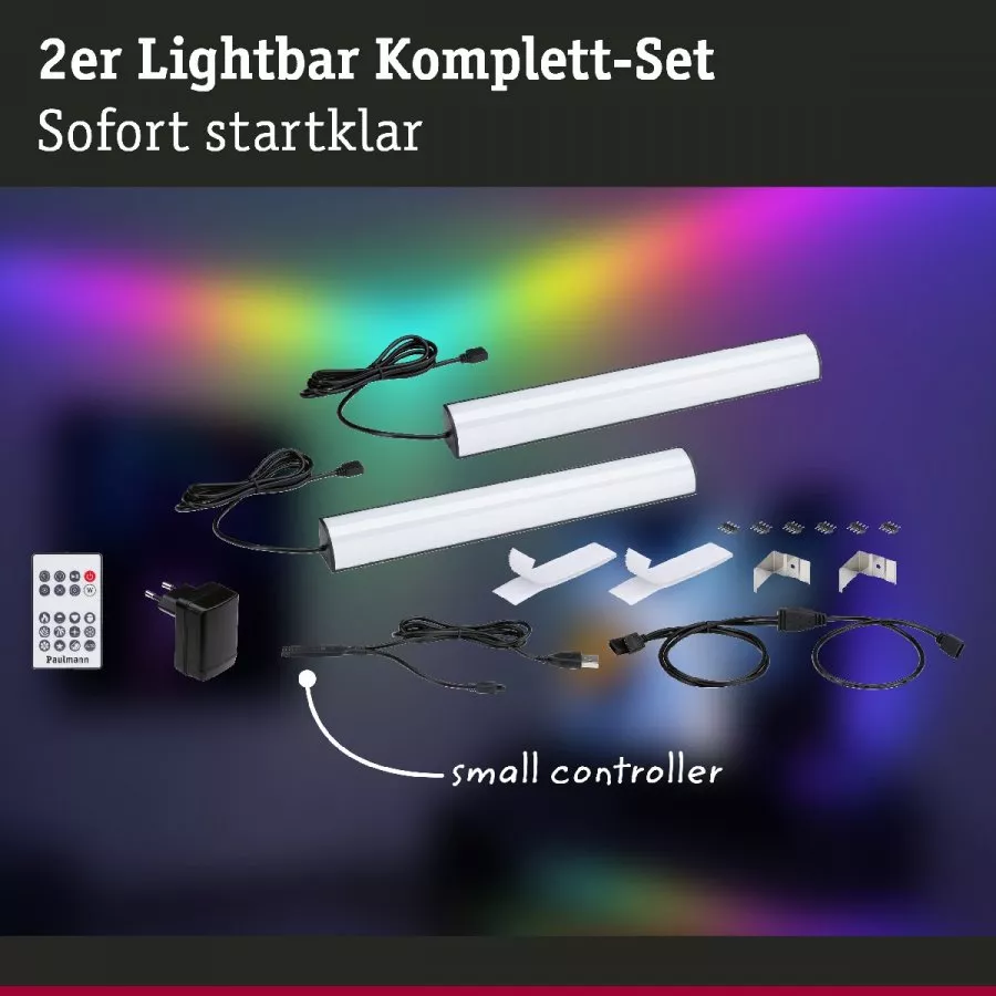 Paulmann 78878 EntertainLED Lightbar Dynamic RGB 2x0,6W 2x24lm RGB