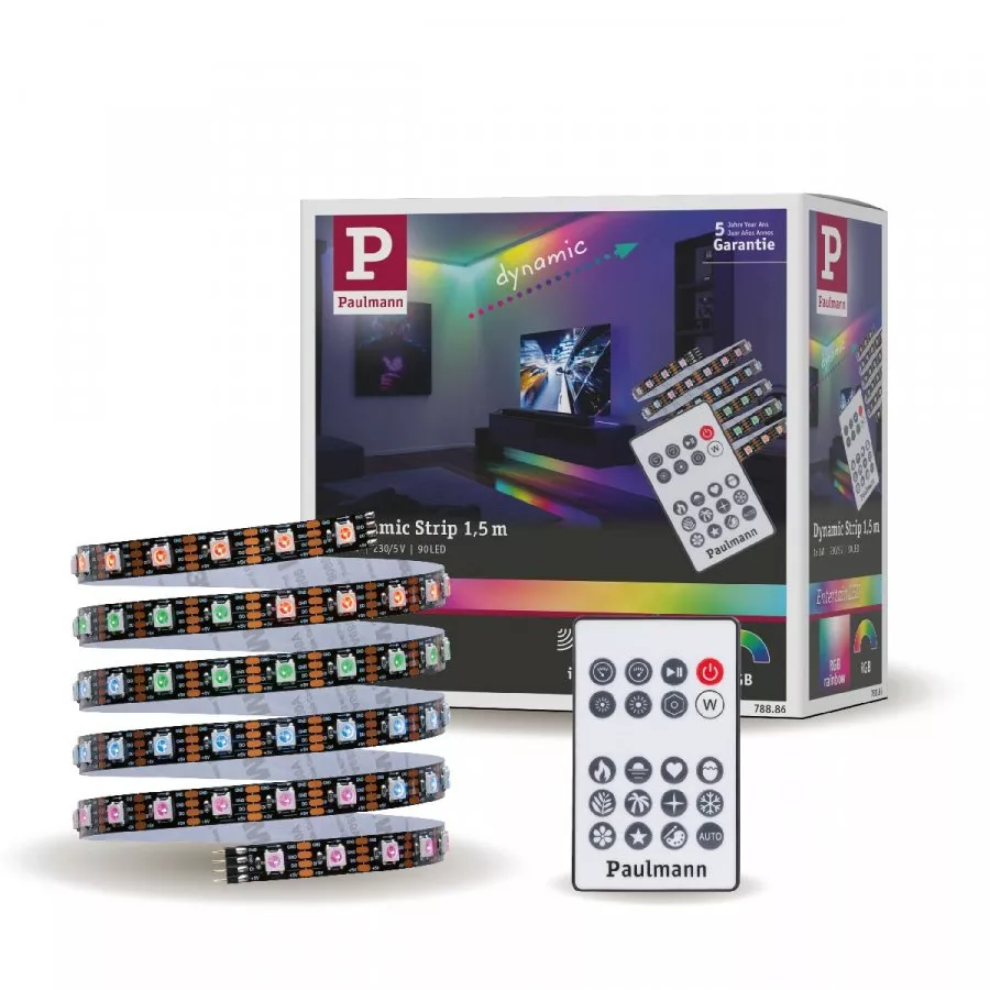 Paulmann 78886 EntertainLED LED Stripe Dynamic RGB 1,5m 3W 60LEDs/m 5VA
