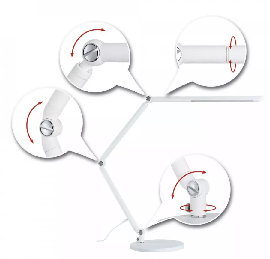 Paulmann 78911 LED Schreibtischleuchte FlexBar Weiß 10,6W WhiteSwitch 3000K