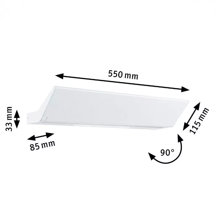 Paulmann 79508 LED Wandleuchte Smart Home Zigbee Ranva Tunable White 1.400lm / 210lm 230V 13W dimmbar Weiß matt