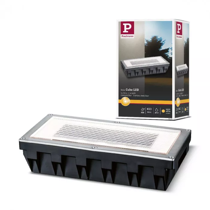 Paulmann 93775 Bodeneinbauleuchten-Set Solar Box LED Edelstahl, 1er Set