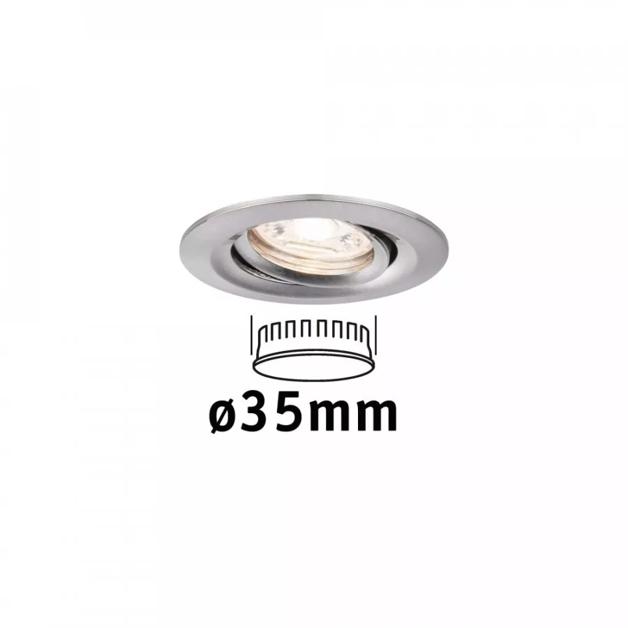 Paulmann 94294 LED Einbauleuchte Nova mini schwenkbar 1x4W 2700K Eisen gebürstet 230V