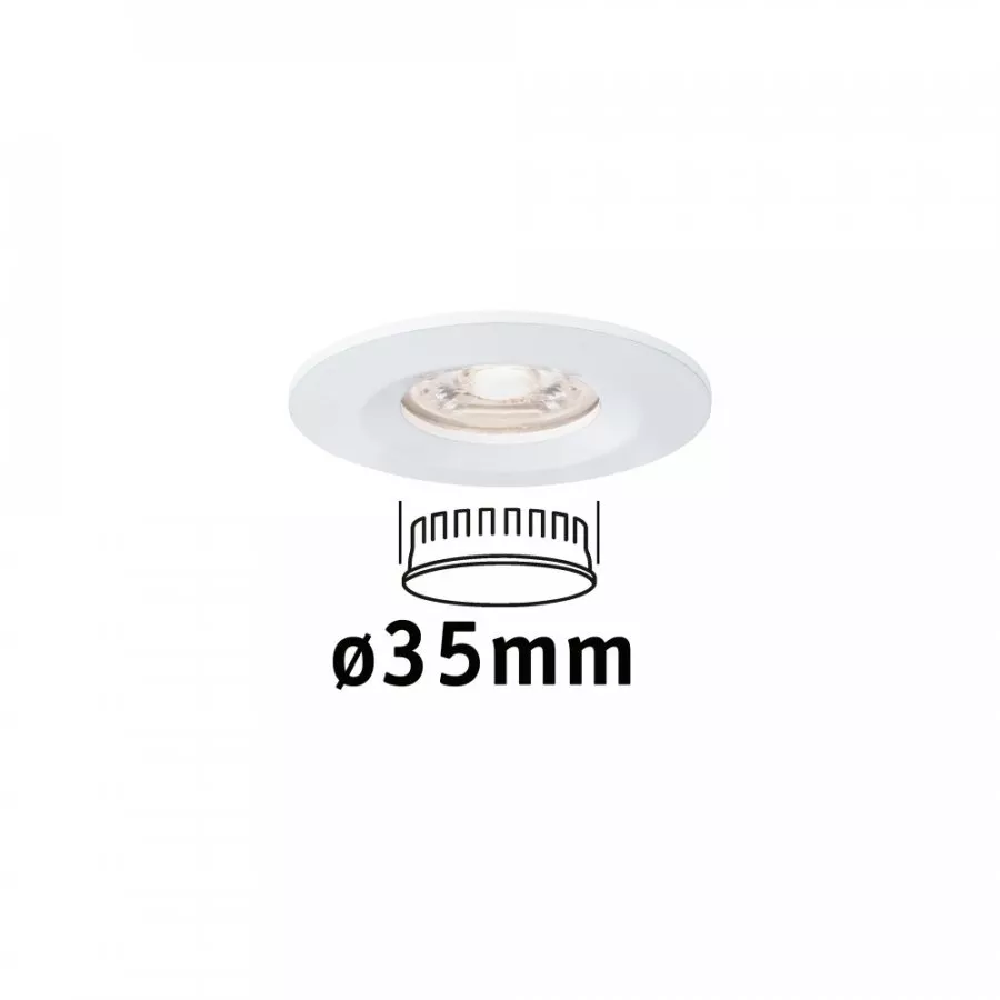 Paulmann 94298 LED Einbauleuchte Nova mini starr IP44 1x4W 2.700K Weiß matt 230V