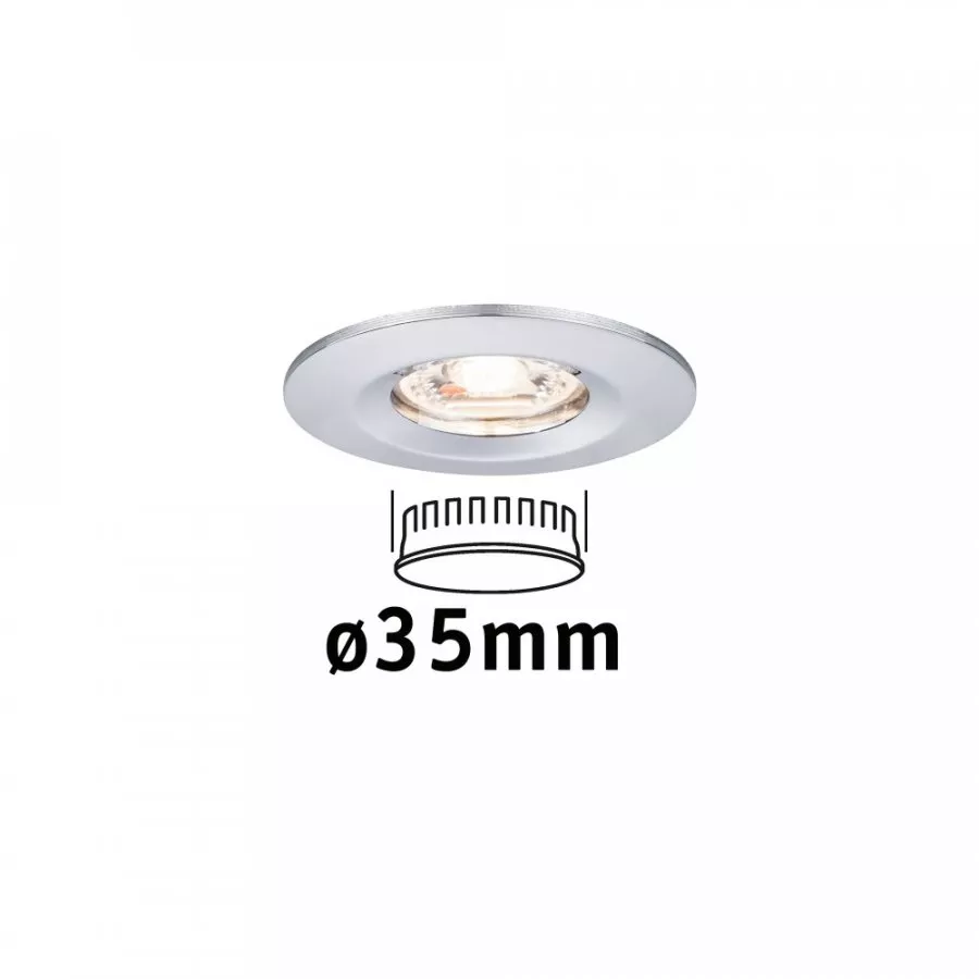 Paulmann 94302 LED Einbauleuchte Nova mini starr IP44 1x4W 2700K Chrom 230V