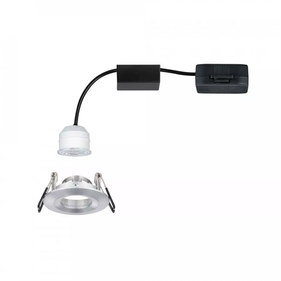 Paulmann 94304 LED Einbauleuchte Nova mini starr IP44 1x4W 2700K Alu gedreht 230V