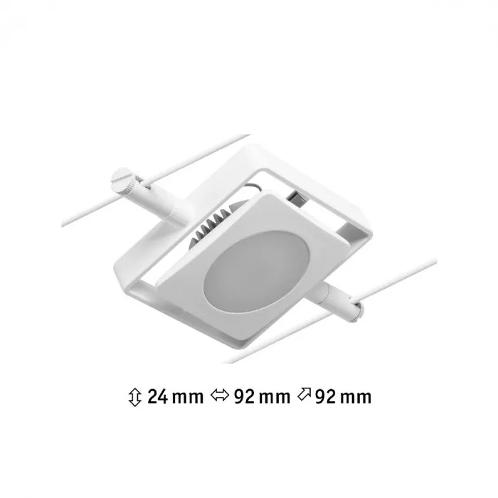 Paulmann 94423 CorDuo LED Seilsystem MacLED Einzelspot 250lm 4,5W 3000K 12V Weiß matt/Chrom