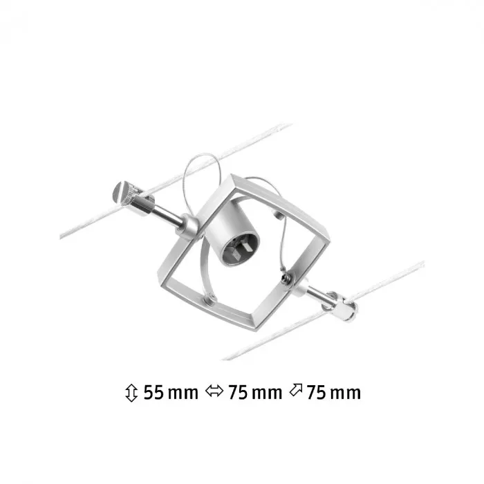 Paulmann 94431 CorDuo Seilsystem Mac II Einzelspot GU5,3 max. 10W 12V Chrom matt