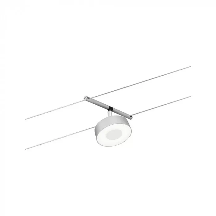 Paulmann 94476 CorDuo LED Seilsystem Circle Einzelspot 180lm 5W 3000K 12V Chrom matt/Chrom