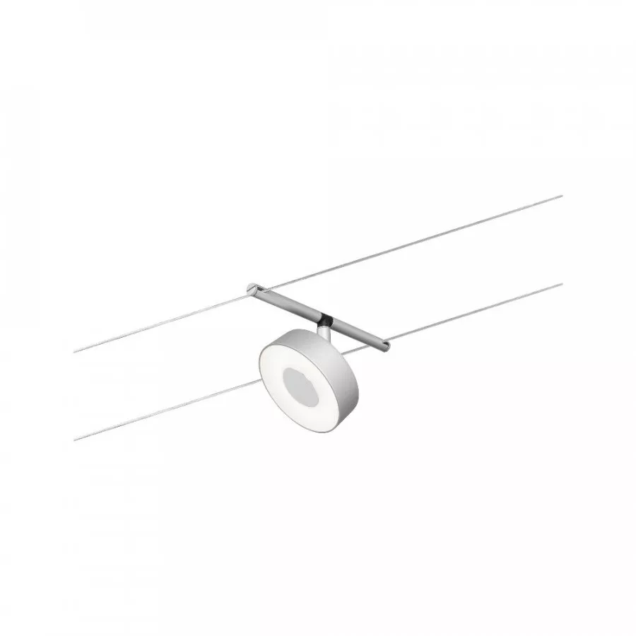 Paulmann 94476 CorDuo LED Seilsystem Circle Einzelspot 180lm 5W 3000K 12V Chrom matt/Chrom