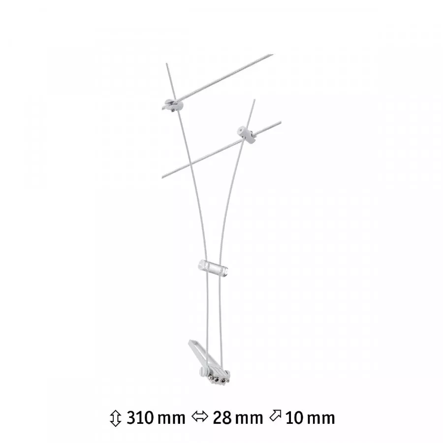 Paulmann 94488 CorDuo Seilsystem Comet Einzelspot GU5,3 max. 50W dimmbar 12V Weiß matt