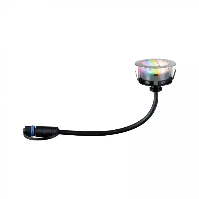 Paulmann 94752 Plug & Shine LED Bodeneinbauleuchte Smart Home Zigbee Floor RGBW 3er-Set IP67 RGBW 3x2W 21VA Edelstahl