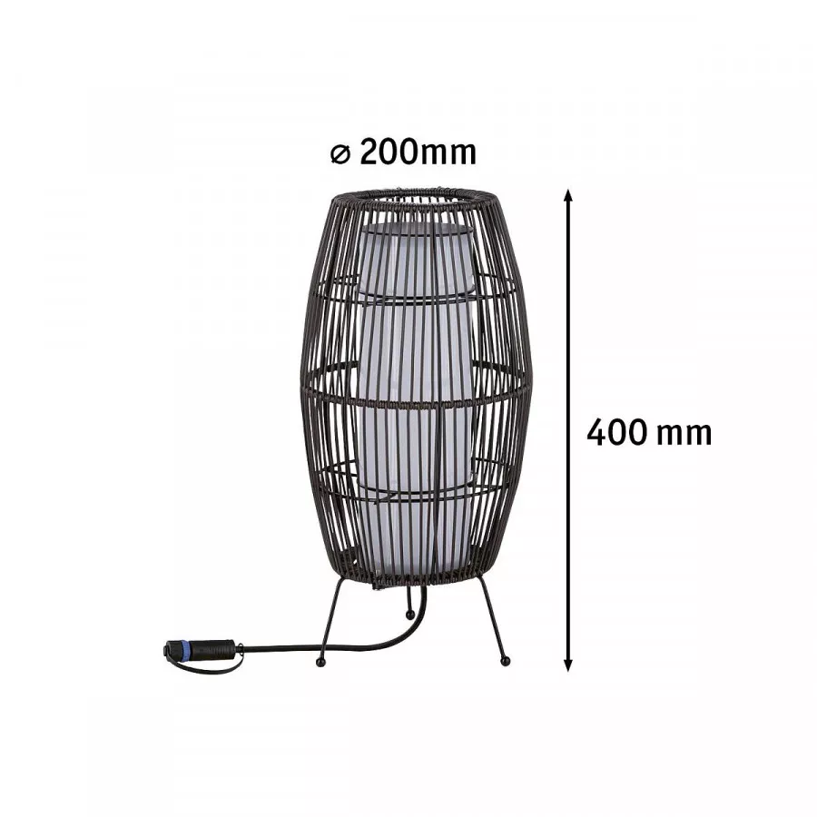 Paulmann 94754 Plug & Shine LED Lichtobjekt Smart Home Zigbee Basket IP44 RGBW 3,2W Schwarz