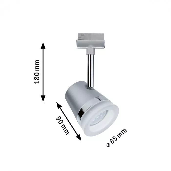 Paulmann 95526 Smart Home URail Spot Cone Chrom matt 1x5W GU10 dimmbar inkl. Zigbee/Tunable White Leuchtmittel