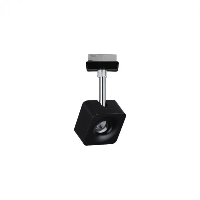 Paulmann 96923 URail LED-Spot Cube 8W Schwarz matt/Chrom 2700K Metall/Kunststoff dimmbar