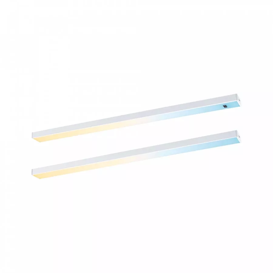 Paulmann 98611 LED Unterschrankleuchte Inline 2er-Set 2x4W 350x26mm 2x350lm Tunable White 24V Weiß matt