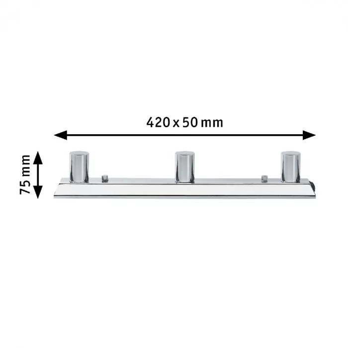 Paulmann 99679 Spiegelleuchte, Regula, max.3x40W 230V, E14, Chrom