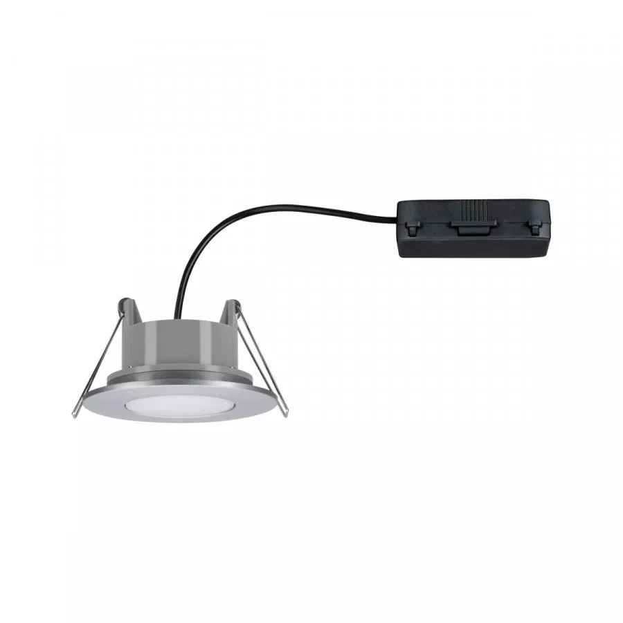 Paulmann 99928 HomeSpa LED Einbauleuchte Calla schwenkbar IP65 rund 90mm 30° 6W 530lm 230V 4000K Chrom matt