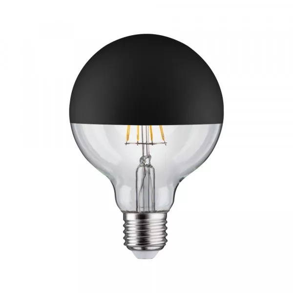 Paulmann 28676 LED Globe 6,5 Watt E27 Kopfspiegel Schwarz matt Warmweiß dimmbar