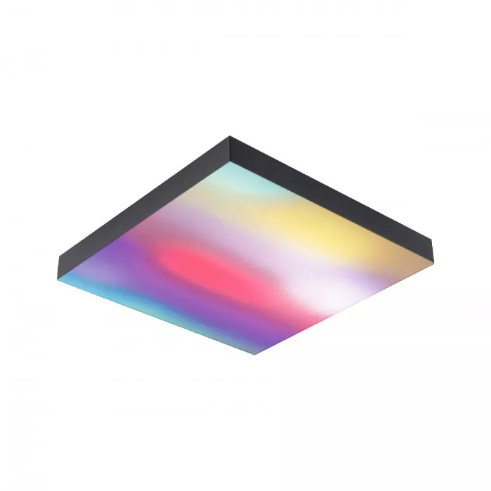 Paulmann 79907 LED Panel Velora Rainbow dynamicRGBW eckig 295x295mm 3000 - 6500K Schwarz dimmbar