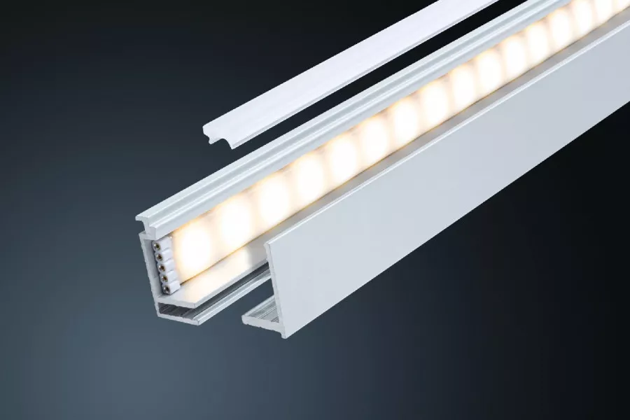 Paulmann 78406 LumiTiles LED Strip Aufbauprofil Top 1m Alu eloxiert/Satin
