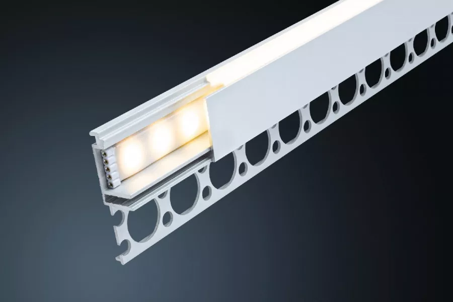 Paulmann 78404 LumiTiles LED Strip Einbauprofil Top 1m Alu eloxiert/Satin