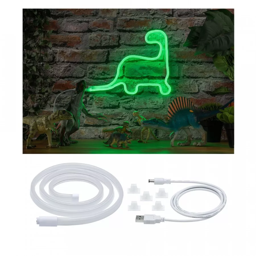 Paulmann 70563 Neon Colorflex USB Strip Green 1m 4,5W 5V Grün/Weiß Kunststoff