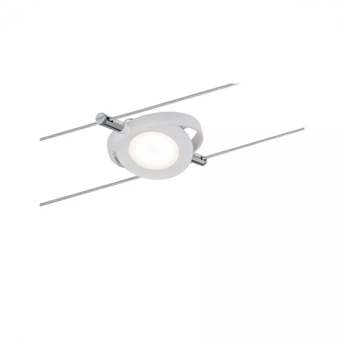 Paulmann 94105 LED Seilsystem RoundMac Basisset 4x200lm 4x4W 2700K 230/12V Weiß matt