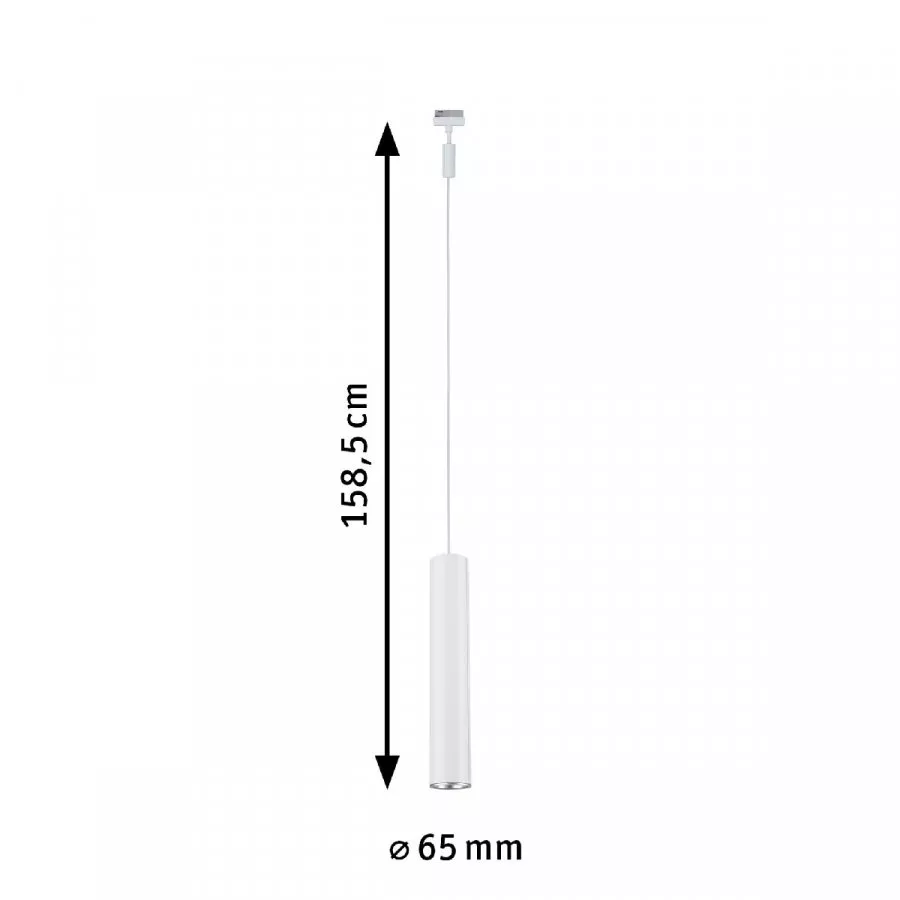 Paulmann 96817 URail Pendel Catalejo GU10 max. 10W 230V Weiß/Chrom matt