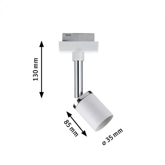 Paulmann 95333 URail Spot Pure II Weiß ohne Leuchtmittel, max. 10W GU10