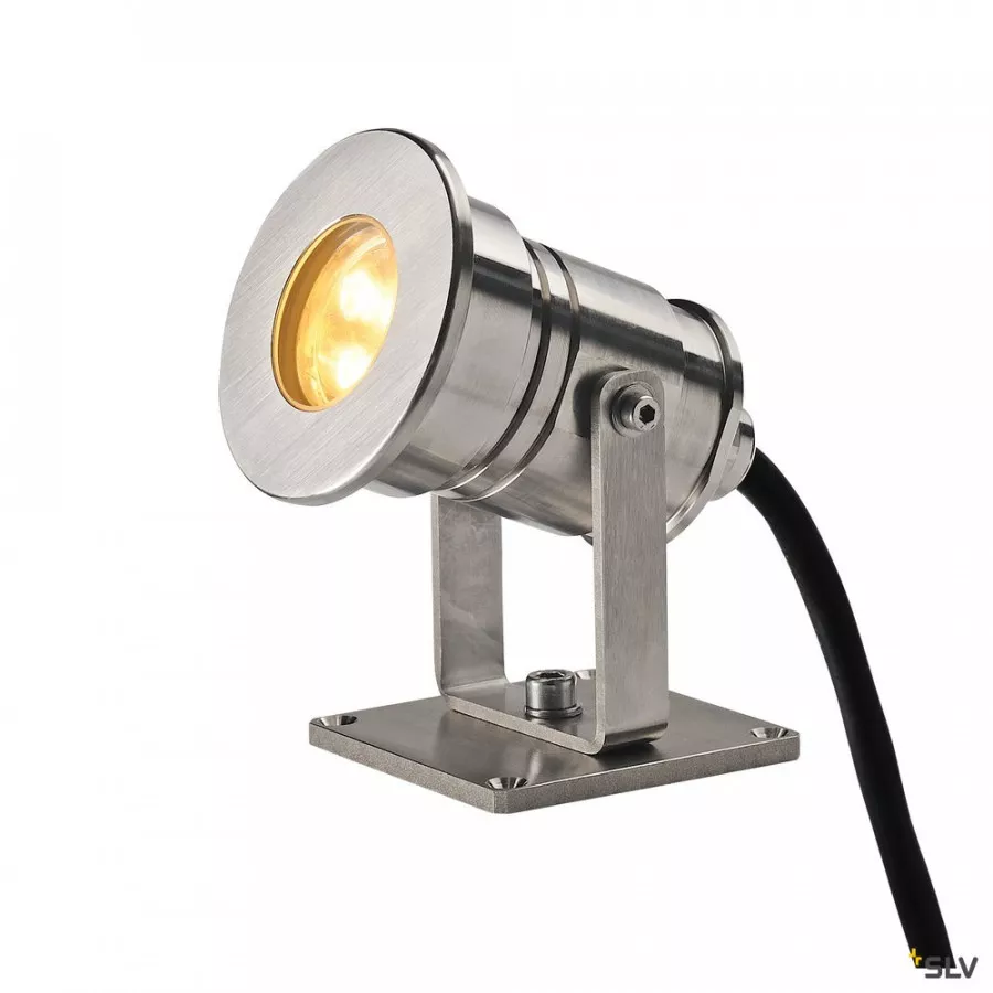 SLV Dasar Projektor Outdoor Strahler LED 3000K IP68 edelstahl 316 12-24V 7W