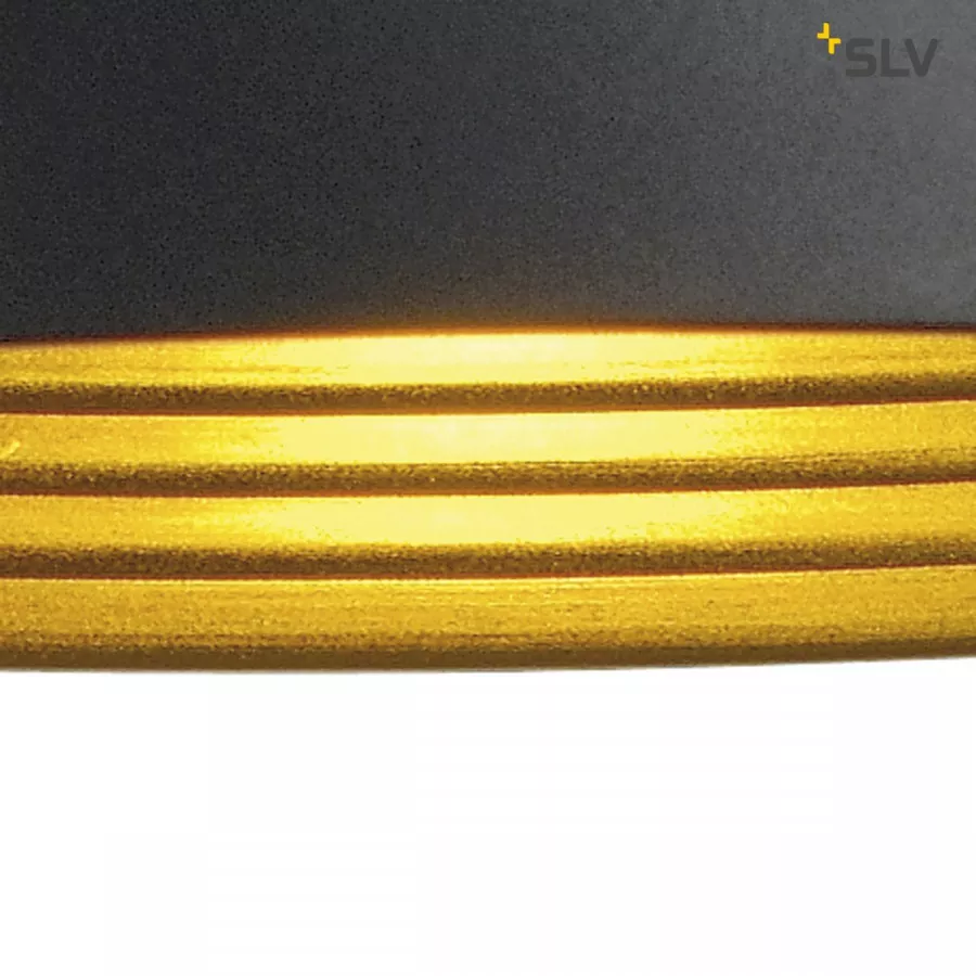 SLV Forchini M Pendelleuchte PD-2 E27 40cm schwarz/gold 155910