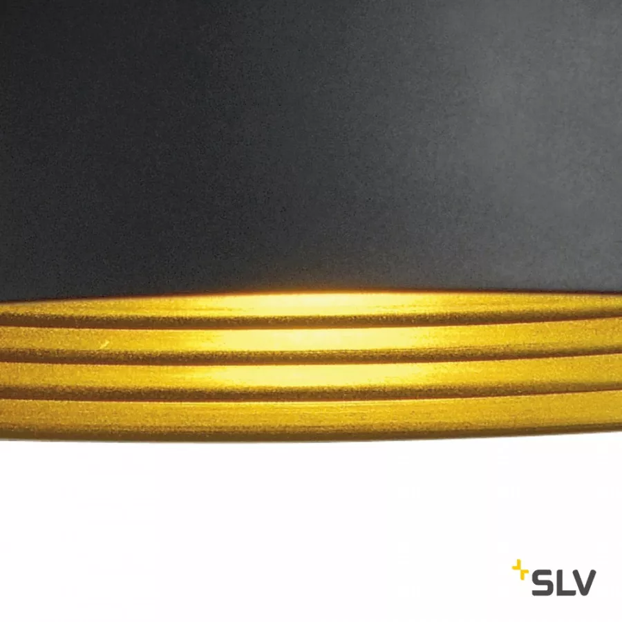 SLV Forchini M Pendelleuchte für Hochvolt-Stromschiene 1Phasen E27 schwarz gold 1-Phasen-Adapter silbergrau