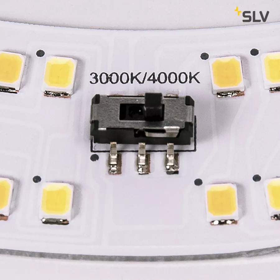 SLV Lipsy 40 Drum Wand- und Deckenaufbauleuchte weiß IP44 3000/4000K LED 18W