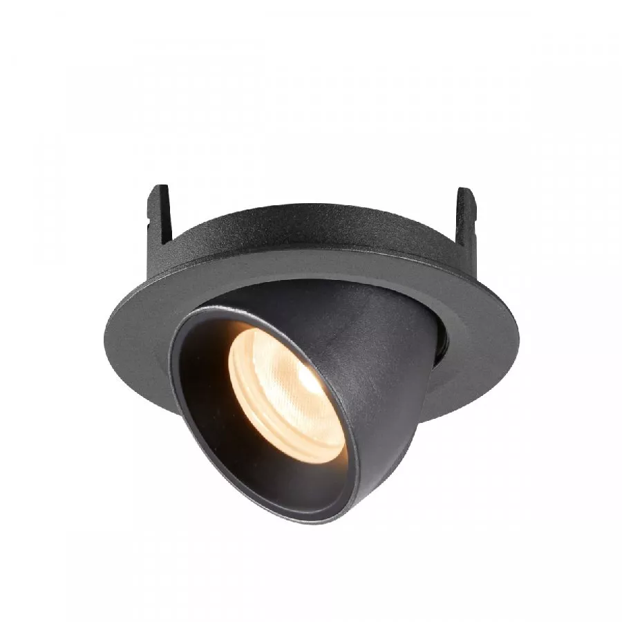 SLV Numinos Gimble XS LED Deckeneinbauleuchte 7W 640lm 2700K 20° dreh- und schwenkbar schwarz/schwarz