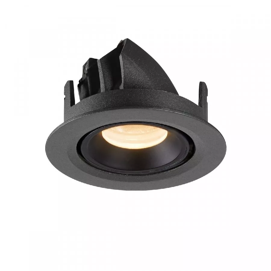 SLV Numinos Gimble XS LED Deckeneinbauleuchte 7W 640lm 2700K 20° dreh- und schwenkbar schwarz/schwarz