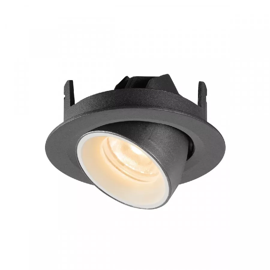 SLV Numinos Gimble XS LED Deckeneinbauleuchte 7W 650lm 2700K 40° dreh- und schwenkbar schwarz/weiß